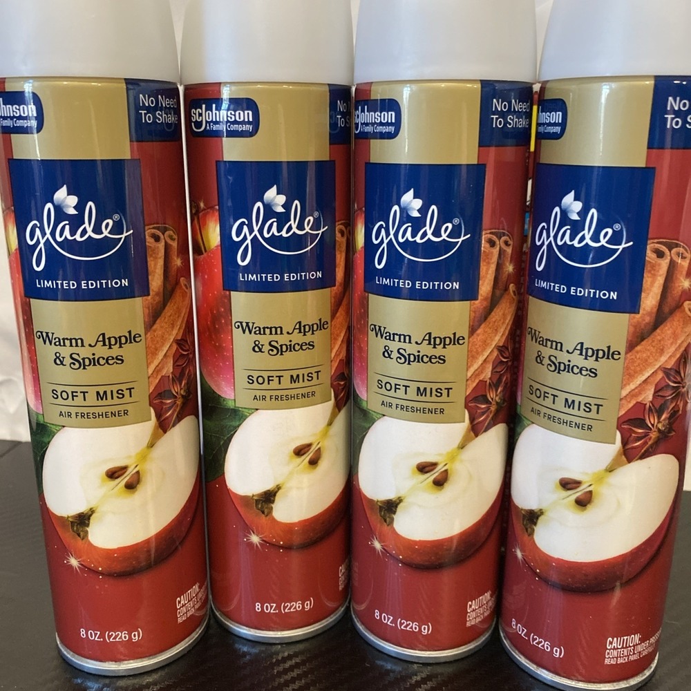 Glade‎ AirFreshener Room Spray - Warm Apple and Spices - 8 oz, 4 Count